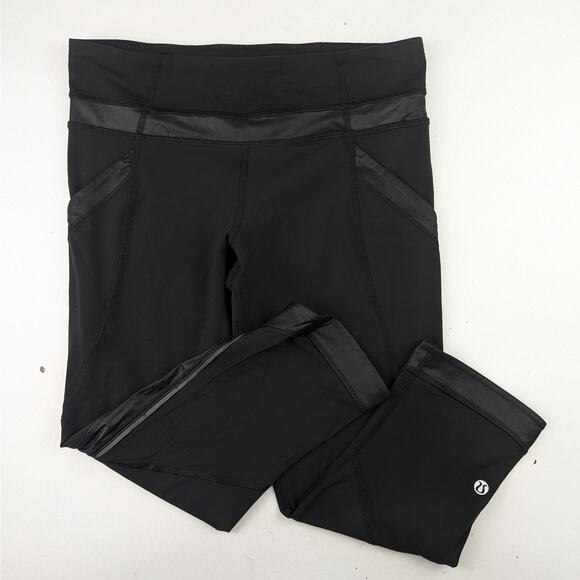 Lululemon Run Chase Me Ii Women's Black Capri Leggings - 6 - Picture 1 of 7